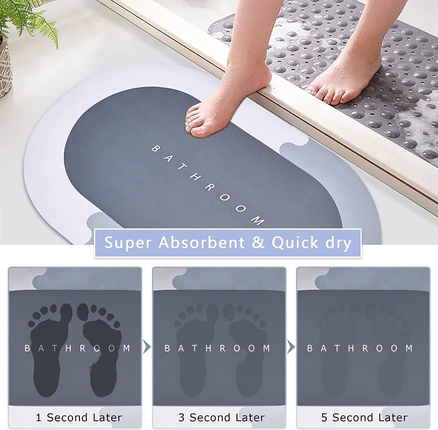 Quick Drying Water Soak Bathroom Mat & Water Absorbent Door Mat, Floor Mat, Doormat (Pack of 2)